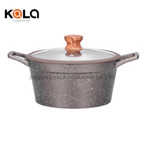 Hot sale cookware wholesale 11pcs aluminum cooking pots granite cookware set wok pan customize China cooking pots supplies wholesale manufacturer