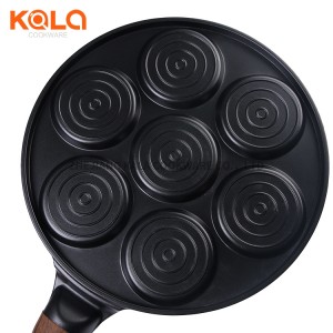 almond cake pan non stick marble coating frying pan cast aluminium multi grill pan smile cooking pot factory