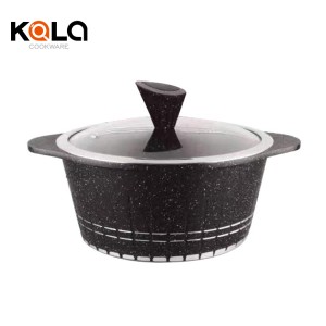 kitchenware 15pcs cookware set with Cookware Parts good -selling marble non stick Soup & Stock Pots kitchen supplies wholesale