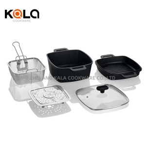 Hot Sale kitchen supplies Pots And Pans sets aluminum cooking pots non stick cookware set wholesale cookware