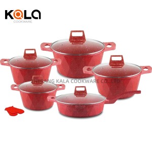 Good selling wholesale kitchen cookware set kitchen aluminum cooking pots and pans set non stick cookware sets