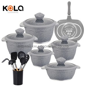 Factory Direct Sales aluminum cooking pots and pans sets non stick cookware set wholesale cookware