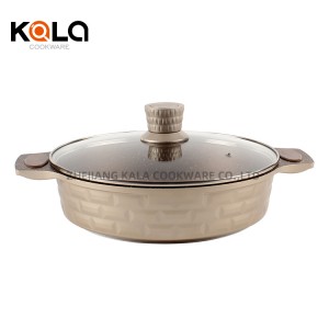 Wholesale good selling 10pcs granite cookware set non stick aluminium cooking pot set with soft touch handle China pots cooking manufacturers
